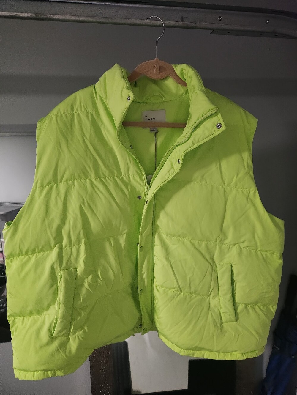 a new day Neon Lime Puffer Vest